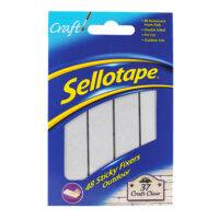 Sellotape Sticky Fixer Pads Outdoor 48 Pack - 20x20mm